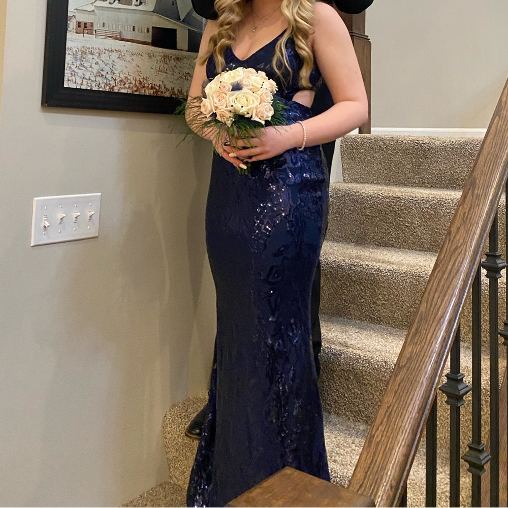 Lulus Navy Blue Formal Dress